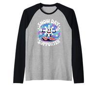 Snow Day Supporter Funny Winter Weather Broma Copo de Nieve Camiseta Manga Raglan