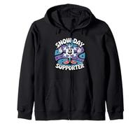 Snow Day Supporter Funny Winter Weather Humor Copo de Nieve Sudadera con Capucha