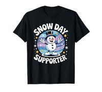 Snow Day Supporter Funny Winter Weather Humor muñeco de Nieve Camiseta