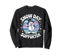 Snow Day Supporter Funny Winter Weather Humor muñeco de Nieve Sudadera