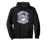 Snow Day Supporter Funny Winter Weather Humor Retro muñeco de Nieve Sudadera con Capucha