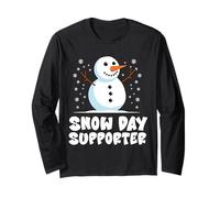 Snow Day Supporter Snowflake Teacher Christmas Winter Season Manga Larga