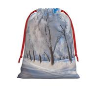 Snow Falling In The Park - Bolsas de regalo reutilizables multiusos con estampado de nieve, elegantes bolsas de regalo para mujeres, bolsas de regalo de Navidad