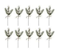 Snow Frosted Christmas Picks, Pine Berry Picks for Wreaths, 14 pulgadas Christmas Tree Pick, Snowy Christmas Tree Decorations, Pine Stems for Holiday Crafts, Holiday Tree Topper Picks Winter Pine