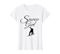 Snow Girl (Negro) Snowboard Snowboarder Camiseta