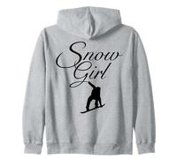 Snow Girl (Negro) Snowboard Snowboarder Sudadera con Capucha
