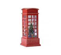 snow globe lantern, Christmas phone booth, glitter lantern, festival ornament