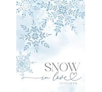Snow In Love Bridal Shower Guest Book: Snowflake Winter-themed Dusty Blue Cover