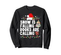 Snow is Falling Books Are Calling Sudadera