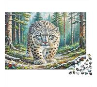 Snow Leopard 1000Pc for The Whole Family Snow Leopard in Forest for Women, Gifts for Men & Adults 70x50cm/1000pcs