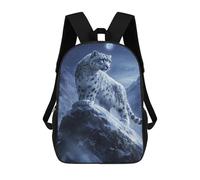 Snow Leopard Mountain Majesty-2 Mochilas Impresas En 3D Para Niños 17inch Mochilas De Moda Informales Para El Día A Día, Bolsas De Viaje, Mochilas Informales Para Exteriores Para Niños Y Niñas