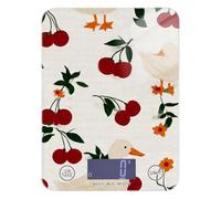 Snow Mallard Fruit Off White - Báscula de cocina con pantalla LCD para artículos esenciales de cocina, 11 libras/0 18 onzas, 5 kg/5 g, báscula de cocina pequeña con 4 unidades para pérdida de peso