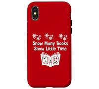 Snow Many Books Snow Little Time Reading Christmas Book Club Carcasa para iPhone X/XS