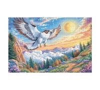 Snow Mountain Cloud Sea Bald Águila Puzzle 1000 Piezas Obra De Arte Familiar Coleccionable Doll Animal Pet Rompecabezas 3D para Hombres Y Mujeres Juguete Educativo Desafío Intelectual 1000 PCS