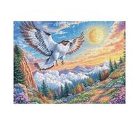 Snow Mountain Cloud Sea Bald Águila Puzzle 500 Piezas Educativo Familiar Interactivo Doll Animal Pet Rompecabezas 3D para Toda La Familia Aliviar Estrés Decoración Hogar Portátil 500 PCS