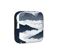 Snow Mountain Peak - Bolsa de almacenamiento a prueba de períodos, funda de viaje de higiene femenina para toallas sanitarias, bolsa mensural discreta para bolso de oficina