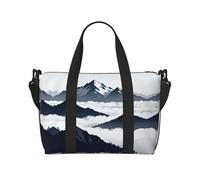 Snow Mountain Peak - Bolsa de viaje ligera para hombres y mujeres, bolsa de viaje impermeable para viajes de fin de semana al gimnasio