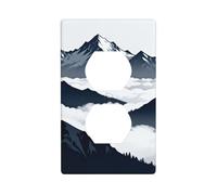 Snow Mountain Peak - Placa decorativa de policarbonato irrompible para pared de oficina en casa, 1 banda con tornillos