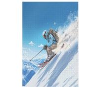 Snow Mountain Skiing Puzzle Games for Adults Y Niños - for Creativity And Mindfulness - Challenging Jigsaw Puzzles 1000 Piezas for Family 78×53cm