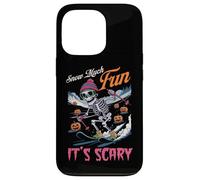 Snow Much Fun Its Scary Esqueleto esquiando Amante Carcasa para iPhone 13 Pro