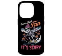 Snow Much Fun Its Scary Esqueleto esquiando Amante Carcasa para iPhone 14 Pro