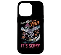 Snow Much Fun Its Scary Esqueleto esquiando Amante Carcasa para iPhone 14 Pro MAX