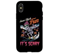Snow Much Fun Its Scary Esqueleto esquiando Amante Carcasa para iPhone X/XS