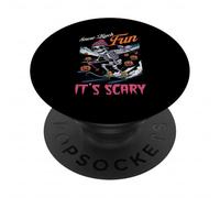 Snow Much Fun Its Scary Esqueleto esquiando Amante PopSockets PopGrip Adhesivo