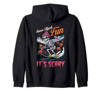 Snow Much Fun Its Scary Esqueleto esquiando Amante Sudadera con Capucha