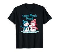 Snow Much Fun Snowmen Winter Christmas Diseño Gráfico Regalo Camiseta