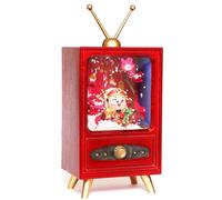 Snow Music Tv Decorations,Retro Tv Snowy Music Light,Increase The Festive Atmosphere,Simulated Falling Snow Interior Scene,Suitable For Christmas Decoration, LJJY-KK