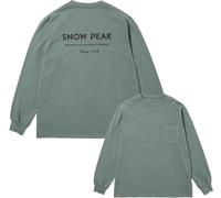 Snow Peak - Camisetas - Garment Dyed LS T-Shirt Dark Green - Talla L - Verde Verde L
