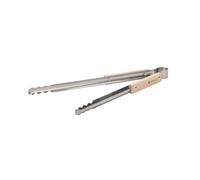 Snow Peak Pinzas para Fuego, Acero Inoxidable/Haya, 40 x 40 x 2,5 cm