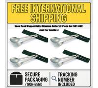 Snow Peak SCT-002 Wapper Bukki Titanium Cutlery Set x4 Spork Spoon Fork Japón