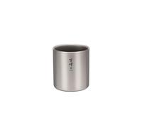 Snow Peak Taza apilable de titanio de doble pared H300, gris, taza aislada ligera para el hogar, camping y al aire libre