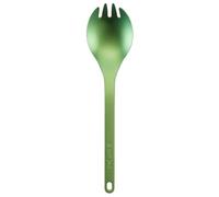 Snow Peak Tenedor, SCT-004GR, Titanio, Ultraligero, Compacto para Camping, mochileros, Uso Diario, Fabricado en Japón, garantía de Producto de por Vida, Unisex, Verde anodizado, Talla única