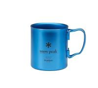 Snow Peak Ti-Double 450 - Taza de titanio japonés, fabricada en Japón, ultraligera para acampar y mochileros, garantía del producto de por vida
