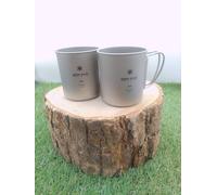 Snow Peak titanio taza individual 300 juego de 2 piezas MG-142 ligero hecho e...