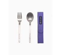 Snow Peak Titanium Fork & Spoon Set Plateado Unica