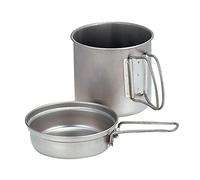 Snow Peak Trek 900 Titanium Cookset, SCS-008T, japonés, Ultraligero y Compacto para mochileros y Camping, Fabricado en Japón, garantía de Producto de por Vida, Talla única