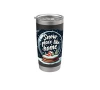 Snow Place Christmas Globe Cozy Winter Vaso térmico de acero inoxidable de doble pared