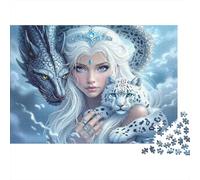 Snow Queen Fantasy Rompecabezas 1000 Piezas, Reina de Las Nieves con Arte de Corona de Hielo, Estético y Desafiante, Regalo para Familiares y Parejas, Decoración Hogar, Adultos y Niños