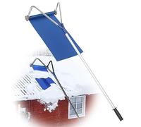 Snow Roof Rake,Roof Snow Scraper With Detachable Pole,Maximum Length Of 21 Feet,Easy To Use With Wheels,Can Be Used At Minus 30 Degrees Celsius,For Roof Snow Removal, HUANGHAIQIU, silver