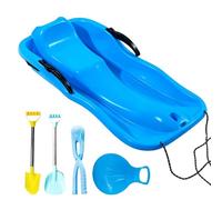 Snow Sledge | Durable Sled | Inflatable Ski & Snows Tube Skiboard for Park Beach Mountains Ice Grass Sand Family Bonding Sleigh with Sturdy Winter Outdoor Kids Toboggan