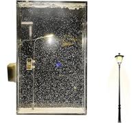 Snow Tales Lamp, 2025 Luz de calle Noche Nieve, Paisaje de Nieve, Luz Nocturna Hecho a Mano DIY Luces de Navidad para Niños y Niñas, Lámpara de Mesa Romántica para Decoración de Dormitorio (B)