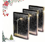 Snow Tales Lamp, Night Street Lamp Christmas Snow Scene Light Materials, Christmas Decorations Desktop Decor Gifts, for Bedroom Indoor Party Decoration (3pcs)