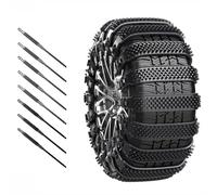 Snow Tire Chains for GMC Sierra 1500 2010-2025 Pickup 5-Seater, Reusable Car Snow Chains Tie Applicable Tire Sizes for 165-275mm,Black-8pcs(Black,8pcs)