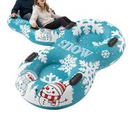 Snow Tubes Heavy Duty - Slitta gonfiabile per 2 persone | Tubo da Neve invernale Resistente al con manici | Divertimento all'aria Aperta Bambini Adolescenti Adulti Vacanze in famiglia Vacanze inv