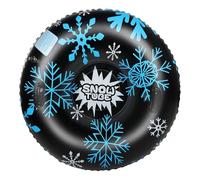 Snow Tubes - Inflatable Winter Sledding Tube for Outdoor Fun | Cold Weather Sports Supply for Family Kids Teens Adults Beginners Backyard Resort Mountain Park Holiday Use