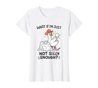 Snowball Fight Ganso No es lo Suficientemente Tonto Divertido Camiseta gráfica económica, Mujer, Blanco, S
